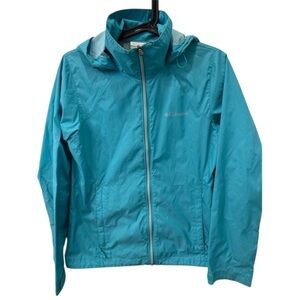 Columbia Teal Hooded Raincoat XS *color is a little lighter than showing in pic*